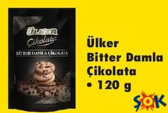 ÜLKER BİTTER DAMLA ÇİKOLATA 120 G